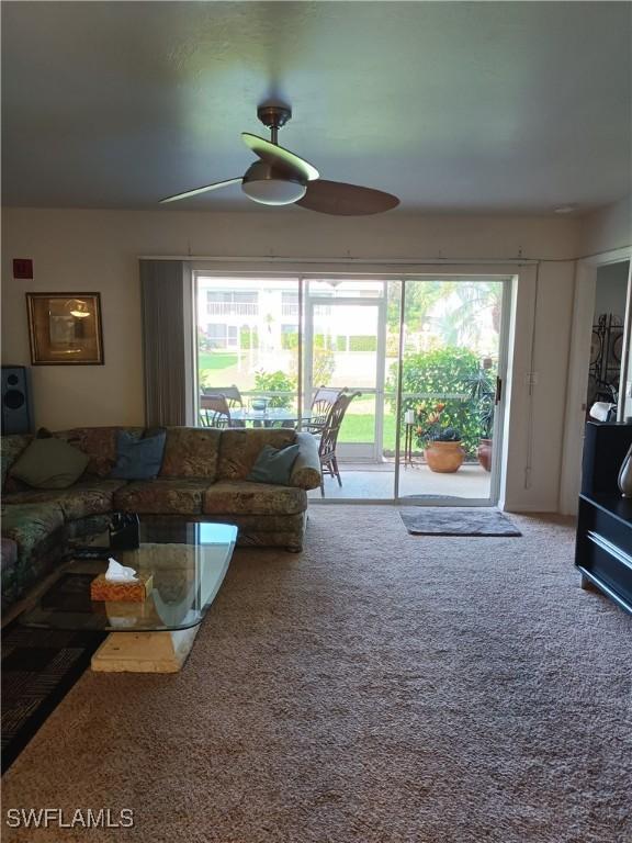 view of carpeted living room