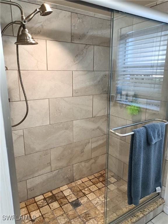 bathroom with walk in shower