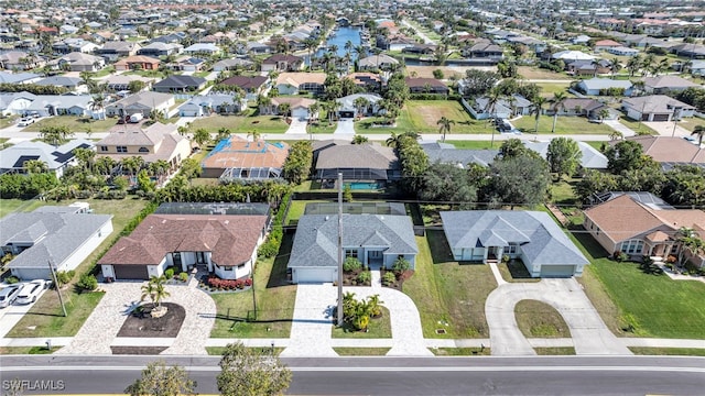 drone / aerial view featuring a residential view