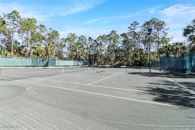 view of tennis court