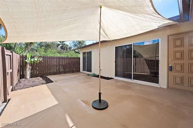 view of patio featuring a fenced backyard