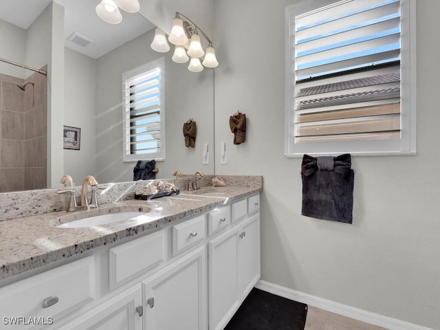 bathroom with vanity