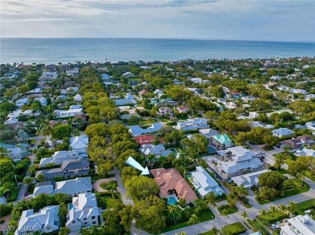 455 1st Ave N, Naples, FL 34102 - aerial perspective of suburban area with a nearby body of water