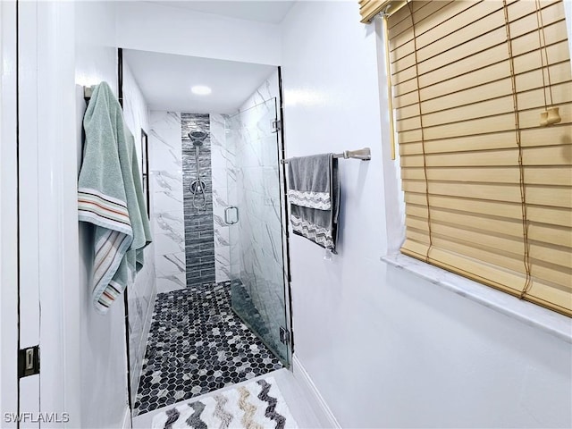 bathroom with walk in shower