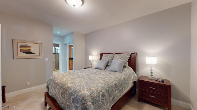 view of tiled bedroom