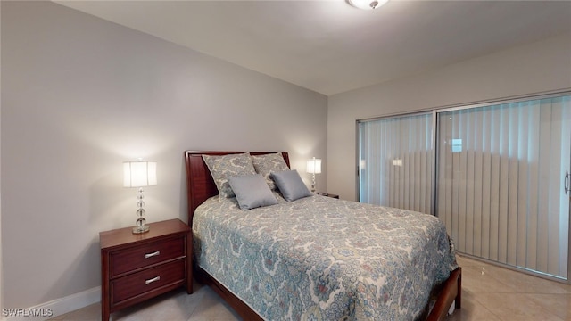 view of tiled bedroom