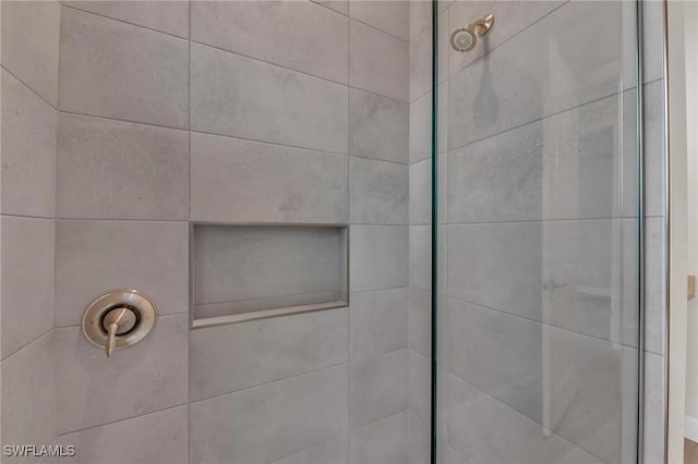 details with tiled shower