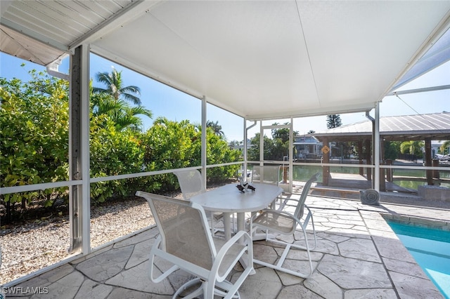 view of sunroom