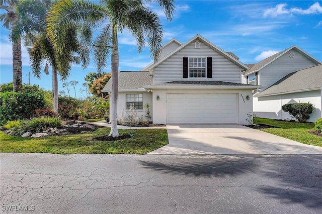 front of property featuring a garage