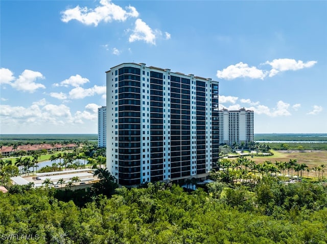 view of property with a water view