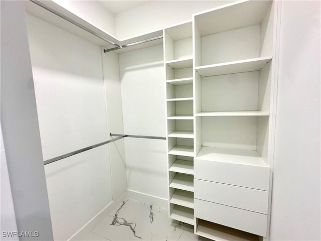 view of walk in closet