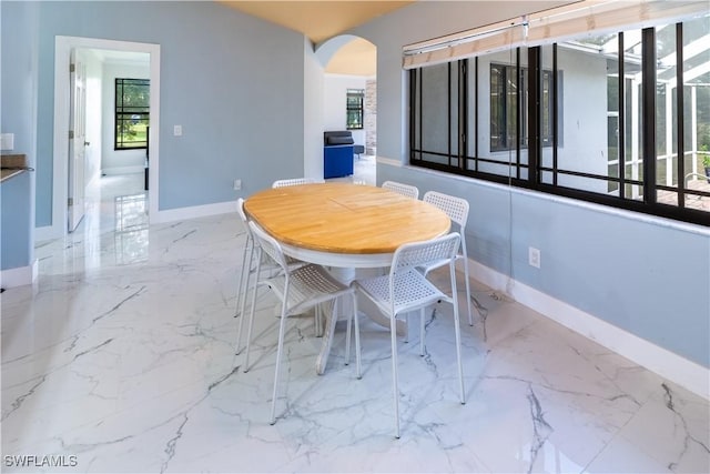 view of dining area