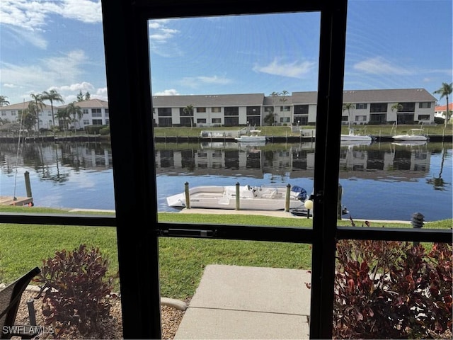 view of water feature