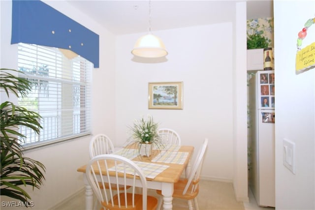 view of dining area