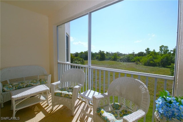 view of sunroom