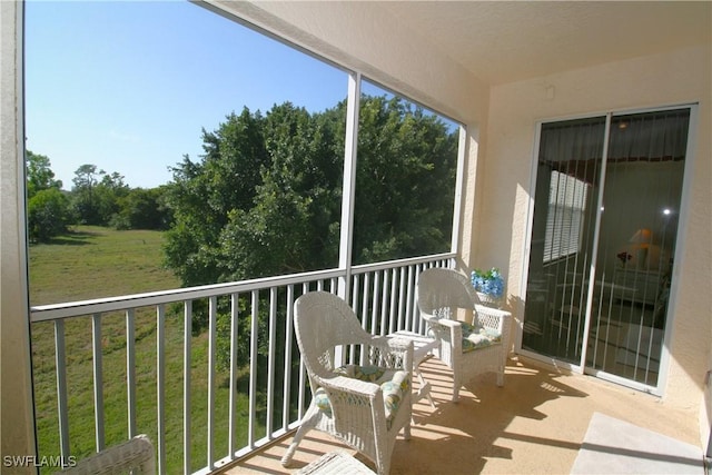 view of sunroom