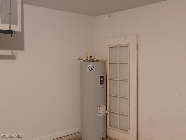 interior details featuring water heater