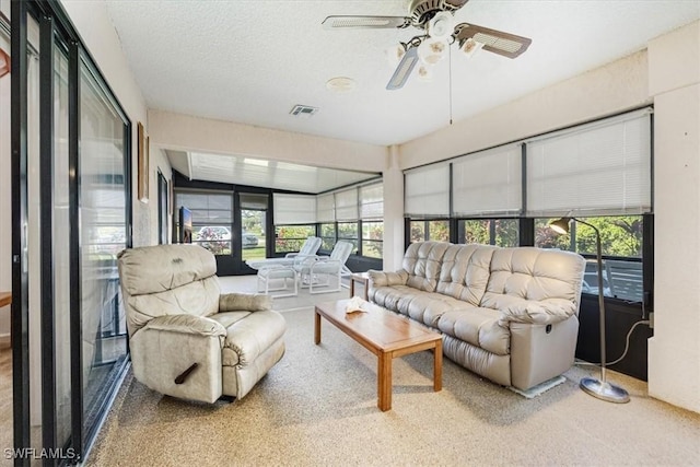 6094 Westbourgh Dr, Naples, FL 34112 - sunroom / solarium with visible vents and ceiling fan