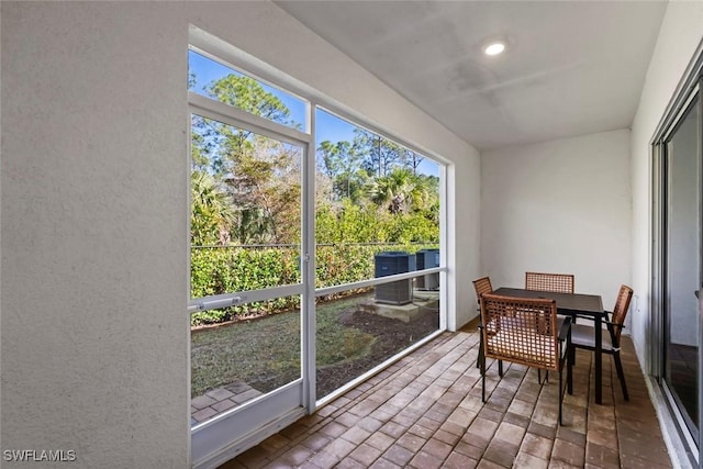 view of sunroom / solarium