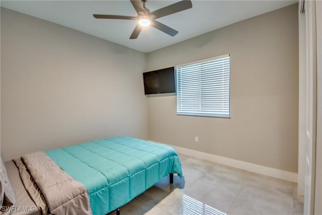 bedroom with ceiling fan