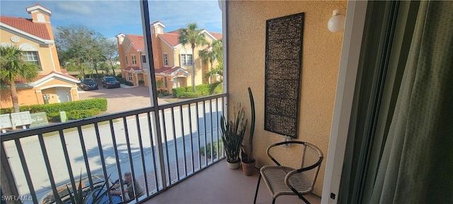 balcony with a residential view