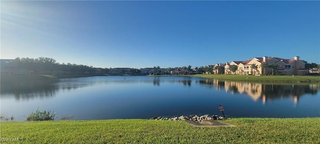 property view of water featuring a residential view