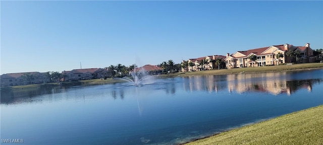 property view of water featuring a residential view