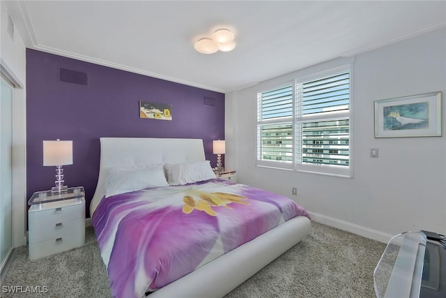 view of carpeted bedroom