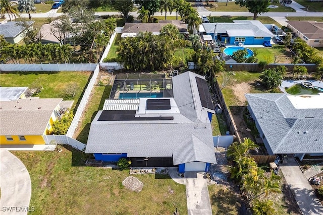 bird's eye view featuring a residential view