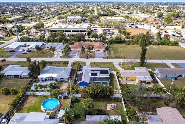 aerial view featuring a residential view