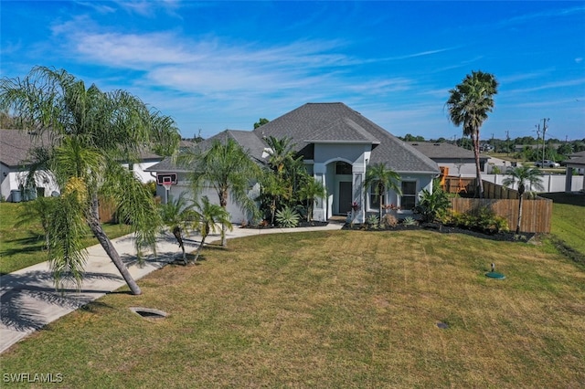 view of front of property with a front yard