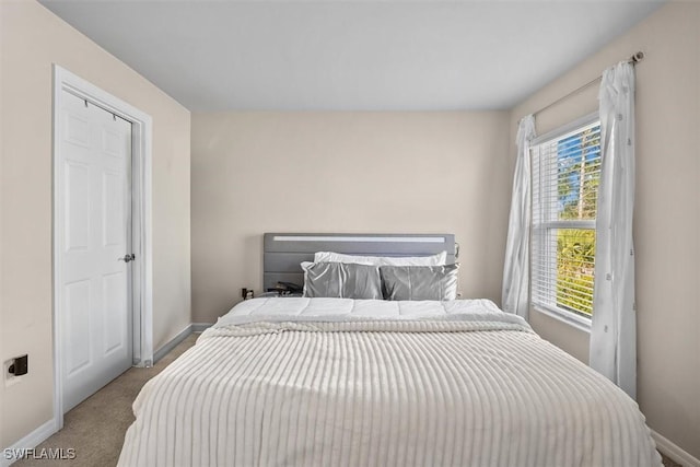 view of carpeted bedroom