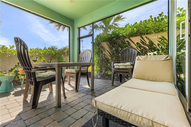 view of sunroom / solarium