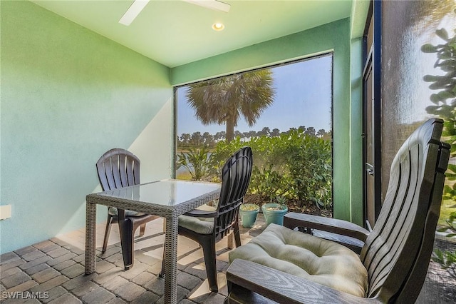 view of sunroom / solarium