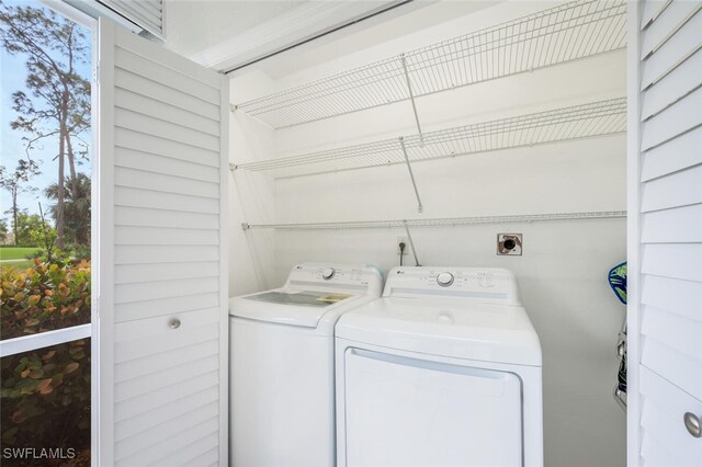 laundry area with washer and dryer