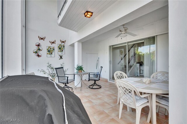 view of patio / terrace with ceiling fan