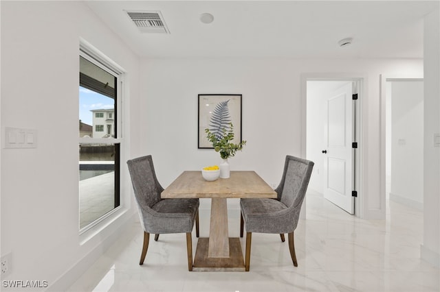 view of dining area