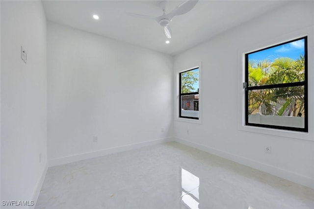 1312 Trail Terrace Dr, Naples, FL 34103 - unfurnished room featuring recessed lighting, baseboards, and ceiling fan