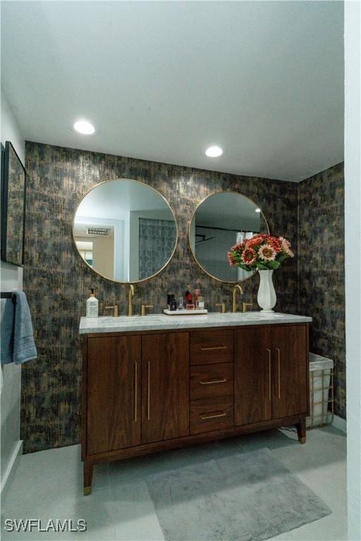 bathroom with vanity