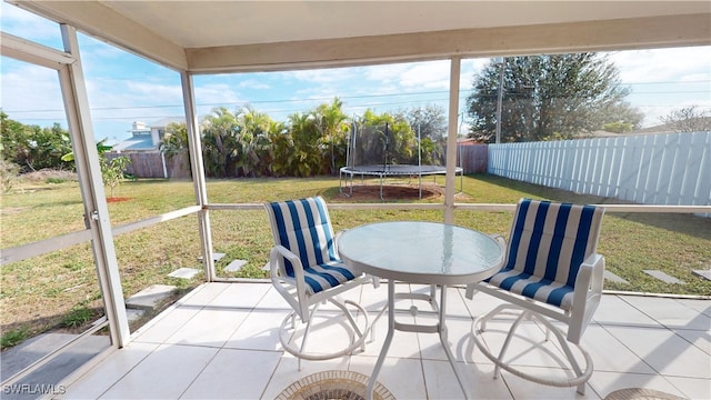 view of sunroom