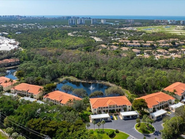 1045 Tarpon Cove Dr Unit 102, Naples, FL 34110 - view of urban area with a nearby body of water and a heavily wooded area