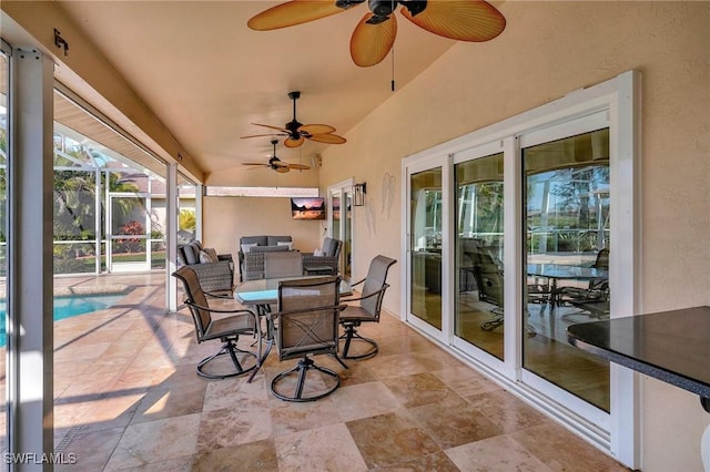 view of sunroom