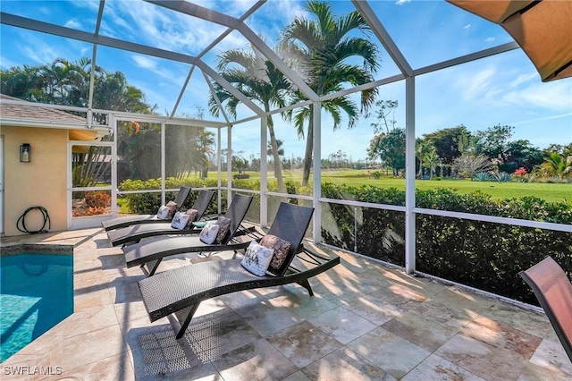 view of sunroom