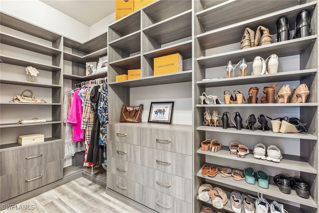 4641 Azalea Dr, Naples, FL 34119 - walk in closet featuring light wood-type flooring