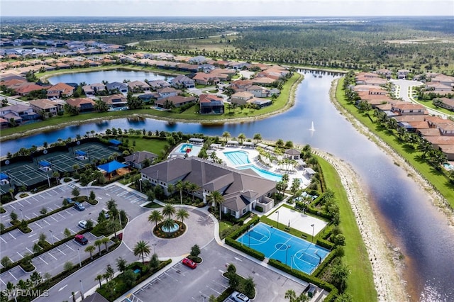 4641 Azalea Dr, Naples, FL 34119 - aerial view with a water view and a residential view