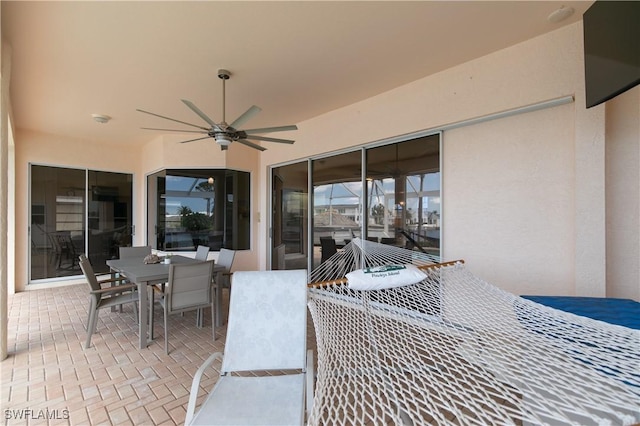 view of patio / terrace with ceiling fan