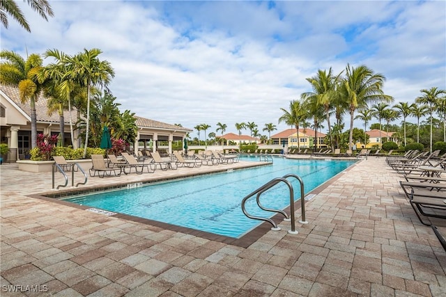 view of pool with a patio area