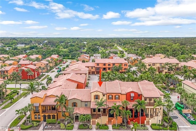 birds eye view of property featuring a residential view