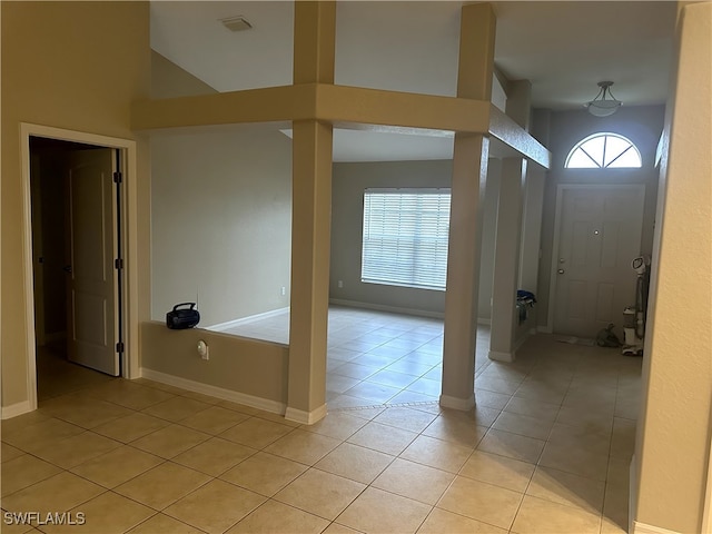 view of tiled entrance foyer