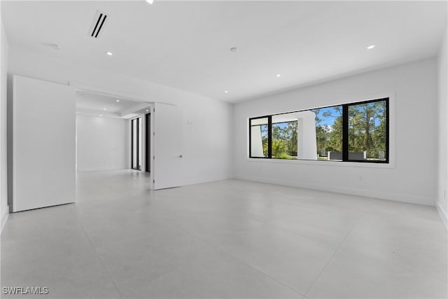 view of spare room